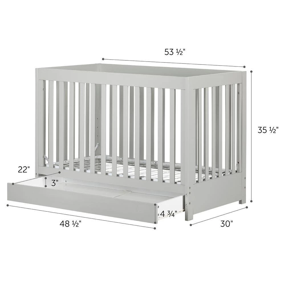 Cookie Soft Gray Crib by South Shore 4 Cookie Soft Gray Crib by South Shore - Image 4