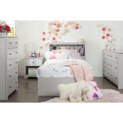 Vito Soft Gray Twin Kids Headboard by South Shore -South Shore Shop soft gray south shore kids headboards 10235 1f 1000