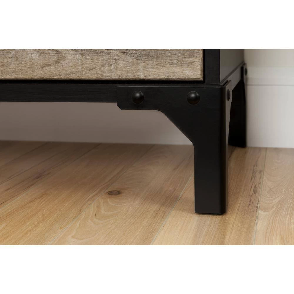 Valet 4-Drawer Weathered Oak and Ebony Chest of Drawers by South Shore 2 Valet 4-Drawer Weathered Oak and Ebony Chest of Drawers by South Shore - Image 2