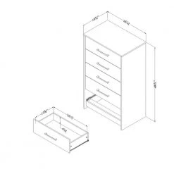 Londen 5-Drawer Weathered Oak and Ebony Chest by South Shore -South Shore Shop weathered oak and ebony south shore chest of drawers 12228 77 1000