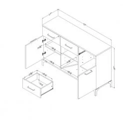 Valet Weathered Oak and Ebony Buffet by South Shore -South Shore Shop weathered oak and ebony south shore sideboards buffet tables 10710 40 1000