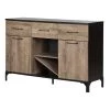Valet Weathered Oak and Ebony Buffet by South Shore