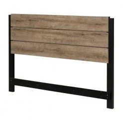 Munich Weathered Oak and Matte Black Full Headboard by South Shore