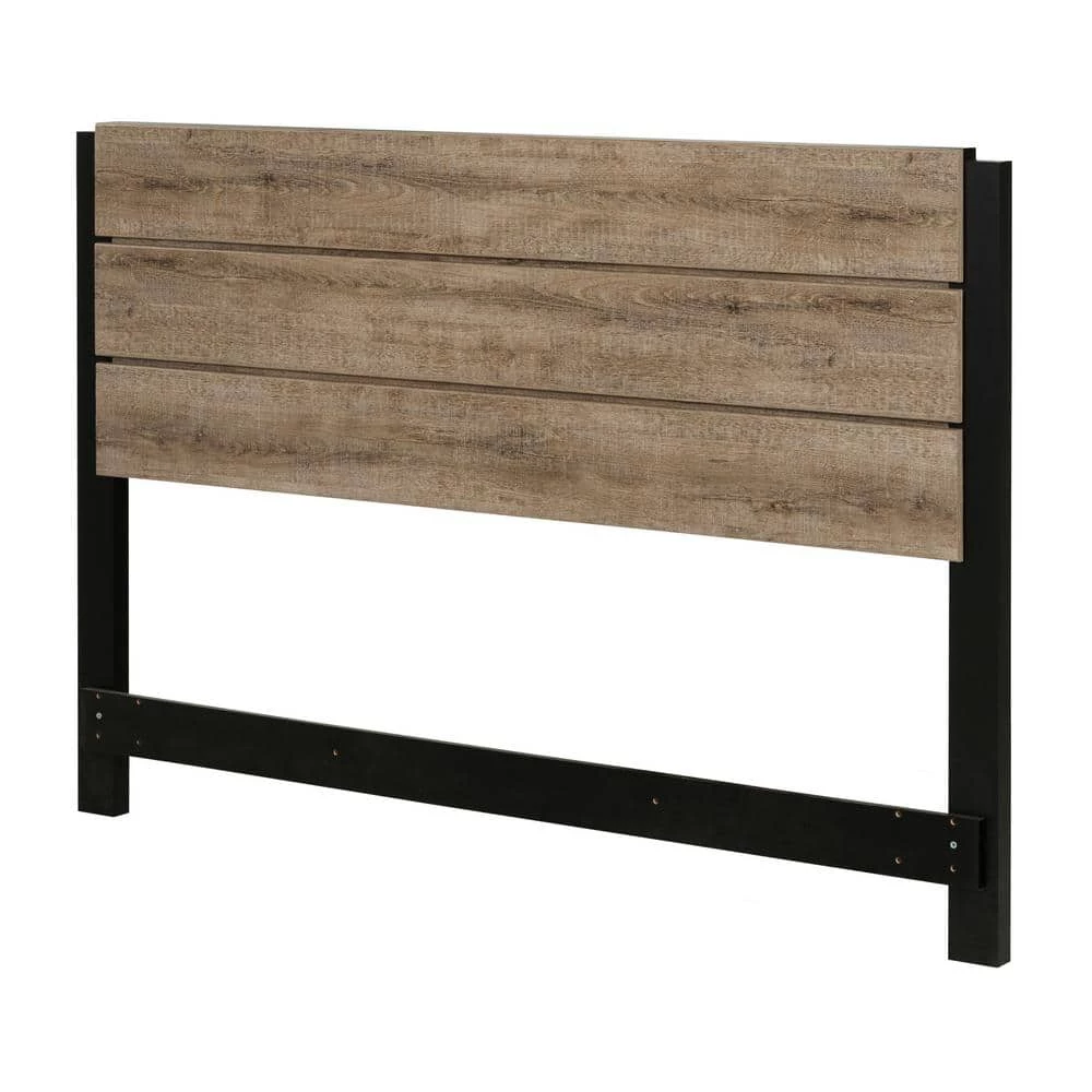 Munich Weathered Oak and Matte Black Full Headboard by South Shore 1 Munich Weathered Oak and Matte Black Full Headboard by South Shore