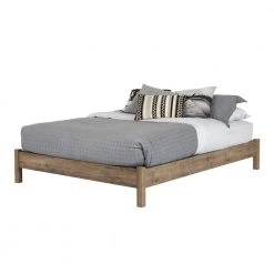 Munich Weathered Oak and Matte Black Queen-Size by South Shore -South Shore Shop weathered oak and matte black south shore platform beds 10495 40 1000
