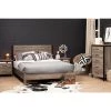 Munich Weathered Oak and Matte Black Queen-Size by South Shore