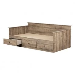 Tassio Weathered Oak Twin Size DayBed with 3 Drawers by South Shore