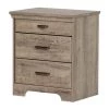 Versa 2-Drawer Nightstand in Weathered Oak by South Shore