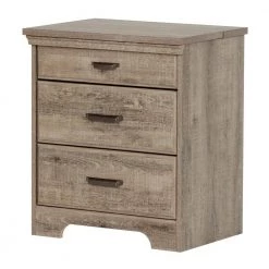 Versa 2-Drawer Nightstand in Weathered Oak by South Shore