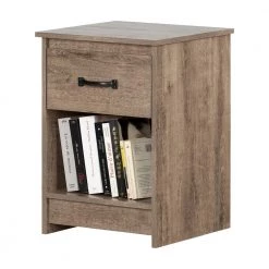 Tassio 1 -Drawer Weathered Oak Nightstand by South Shore -South Shore Shop weathered oak south shore nightstands 12416 fa 1000