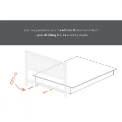 Fusion Weathered Oak Queen Size Bed 59.75 in. W with 6-Drawers by South Shore -South Shore Shop weathered oak south shore platform beds 13260 fa 1000