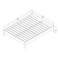 Holland Weathered Oak Queen Size 62.25 in. W Platform Bed by South Shore -South Shore Shop weathered oak south shore platform beds 13263 77 1000