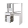 48 in. Rectangular Pure White 1 Drawer Computer Desk with Shelves by South Shore