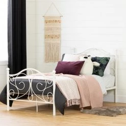Summer Breeze White Twin Bed by South Shore