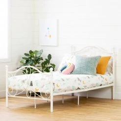 Country Poetry White Twin Bed by South Shore