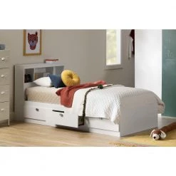 Spark 3-Drawer Twin-Size Storage Bed in Pure White by South Shore -South Shore Shop white south shore kids beds 3260080 31 1000