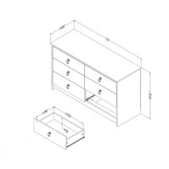 Plenny 6-Drawer White Wash and Weathered Oak Dresser by South Shore -South Shore Shop white wash and weathered oak south shore dressers 12235 31 1000