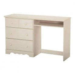 Summer Breeze Desk with 3-Drawer in White Wash by South Shore