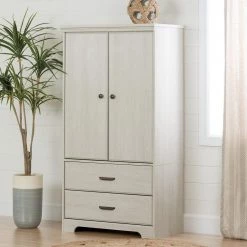 Versa Winter Oak Armoire by South Shore -South Shore Shop winter oak south shore armoires wardrobes 11299 c3 1000