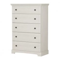 Lilak 5-Drawer Chest Winter Oak (48.75 in. H x 35.25 in W.) by South Shore