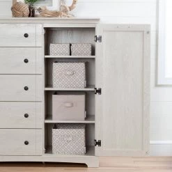 Lilak Door Chest with 5 Drawers Winter Oak (48.75 in. H x 47 in W.) by South Shore -South Shore Shop winter oak south shore chest of drawers 12756 4f 1000