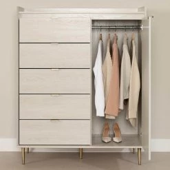 Hype Winter Oak Door Chest with 5 Drawers (54.75 in. H x 44.5 in W.) by South Shore -South Shore Shop winter oak south shore chest of drawers 13533 4f 1000