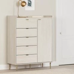 Hype Winter Oak Door Chest with 5 Drawers (54.75 in. H x 44.5 in W.) by South Shore -South Shore Shop winter oak south shore chest of drawers 13533 c3 1000