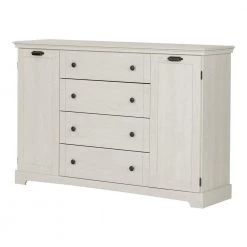 Lilak 40 in. H x 63.25 in. W x 19.5 in. D 4 -Drawer Winter Oak Dresser by South Shore