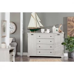 Lilak 40 in. H x 63.25 in. W x 19.5 in. D 4 -Drawer Winter Oak Dresser by South Shore -South Shore Shop winter oak south shore dressers 12754 76 1000