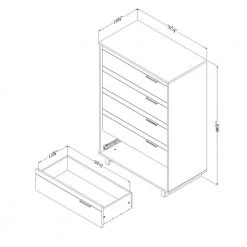 Fynn 5-Drawer Winter Oak Chest by South Shore -South Shore Shop winter oak south shore kids dressers 11951 77 1000