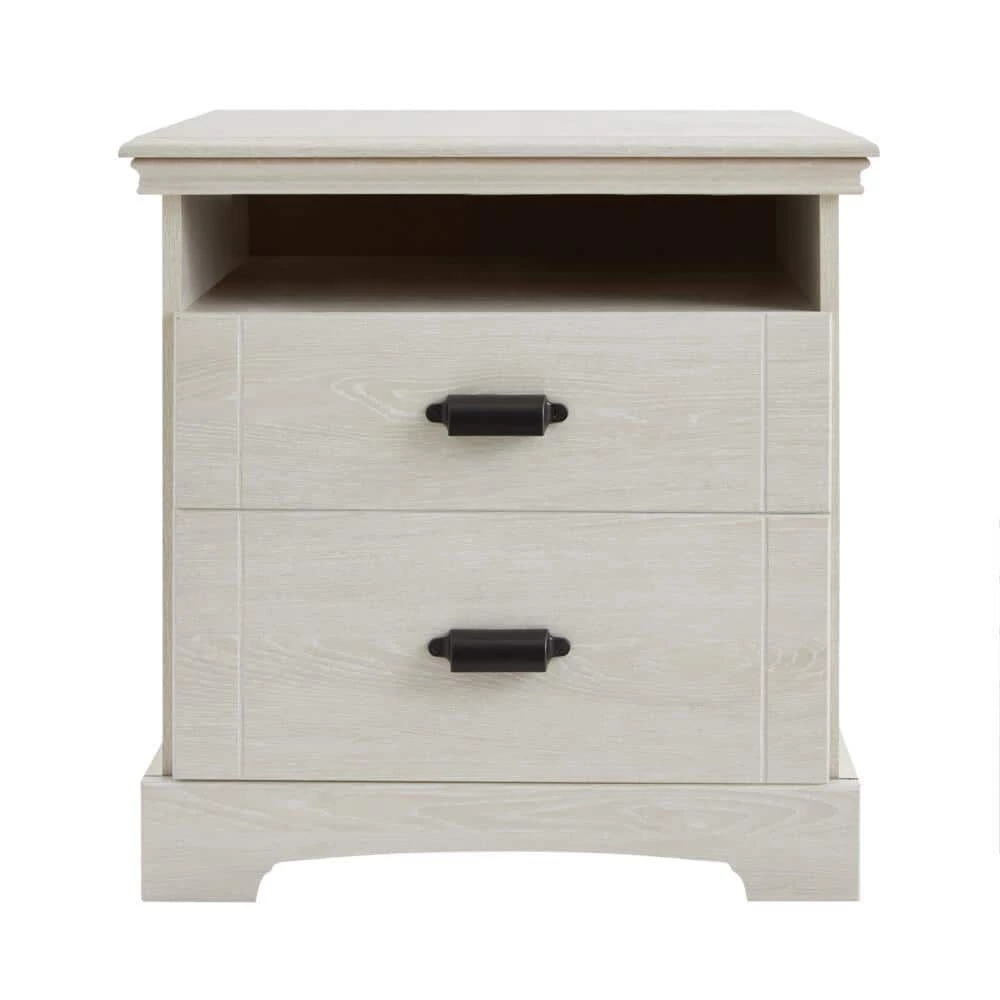 Avilla 2-Drawer Winter Oak Nightstand by South Shore 5 Avilla 2-Drawer Winter Oak Nightstand by South Shore - Image 5