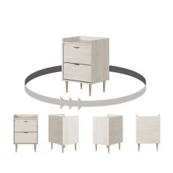 Hype 2-Drawer Winter Oak Nightstand 28.5 in. H x 19.25 in. W x 16.25 in. D by South Shore -South Shore Shop winter oak south shore nightstands 13531 66 1000